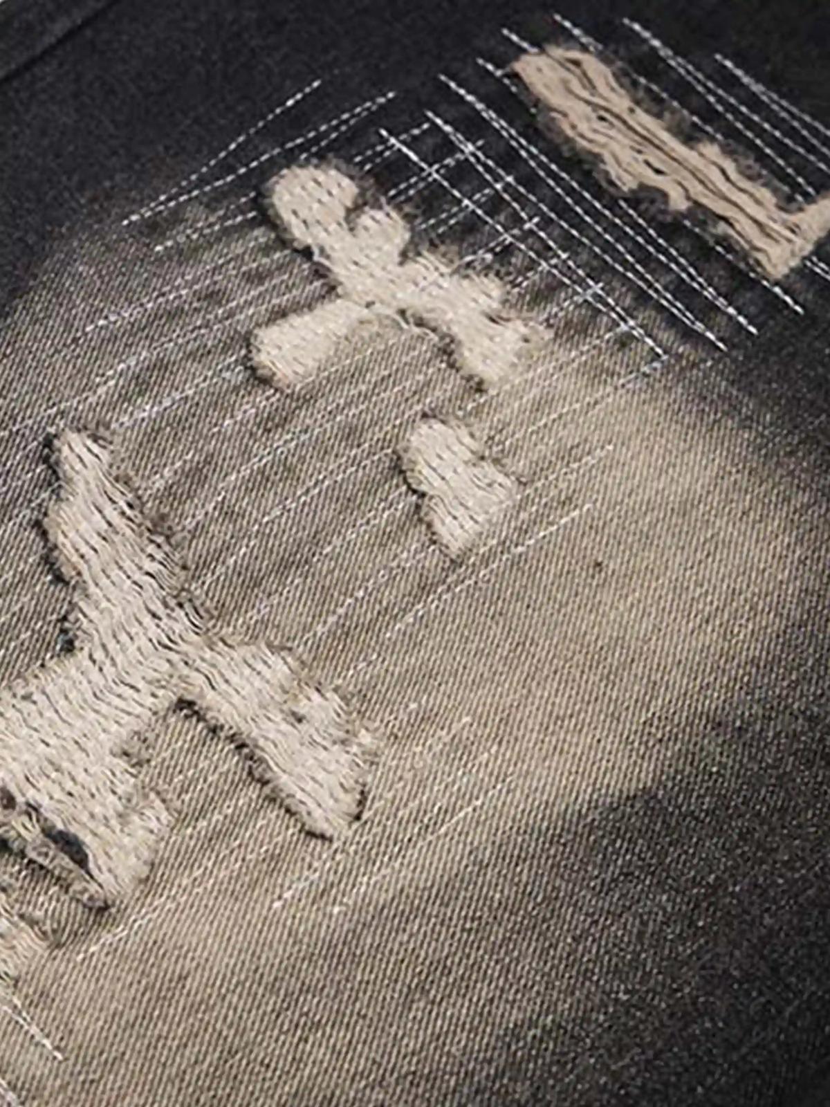 Concert Outfit Washed Panel Camouflage Jeans Concert Outfit Washed Panel Camouflage Jeans