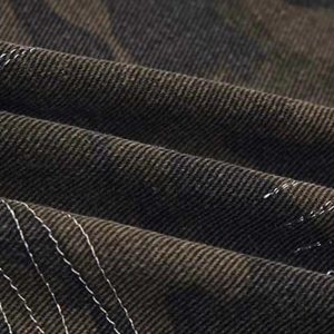 Concert Outfit Washed Panel Camouflage Jeans