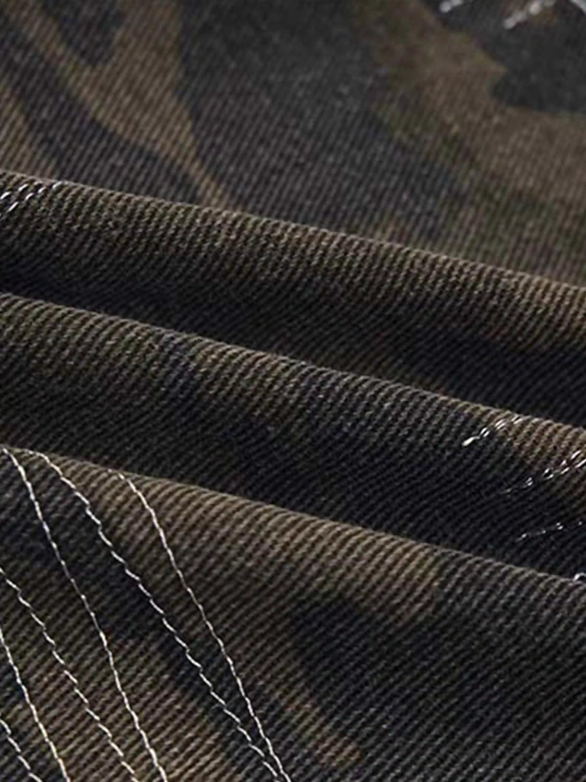 Concert Outfit Washed Panel Camouflage Jeans Concert Outfit Washed Panel Camouflage Jeans