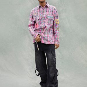 Concert Outfit Washed Ripped Denim Jeans