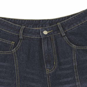 Concert Outfit Washed Ripped Embroidered Barrel Jeans