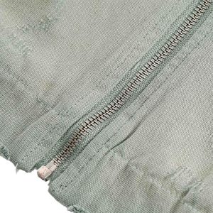 Concert Outfit Washed Ripped Gradient Zip Up Work Jacket