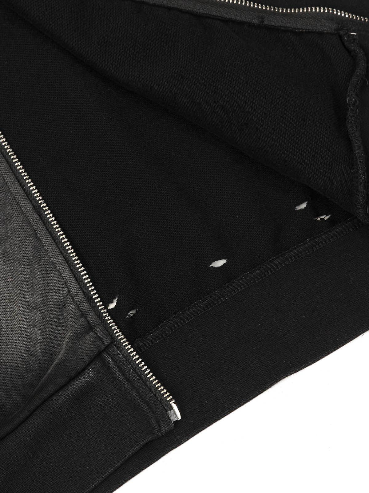 Concert Outfit Washed Ripped Zip Up Hoodie Concert Outfit Washed Ripped Zip Up Hoodie