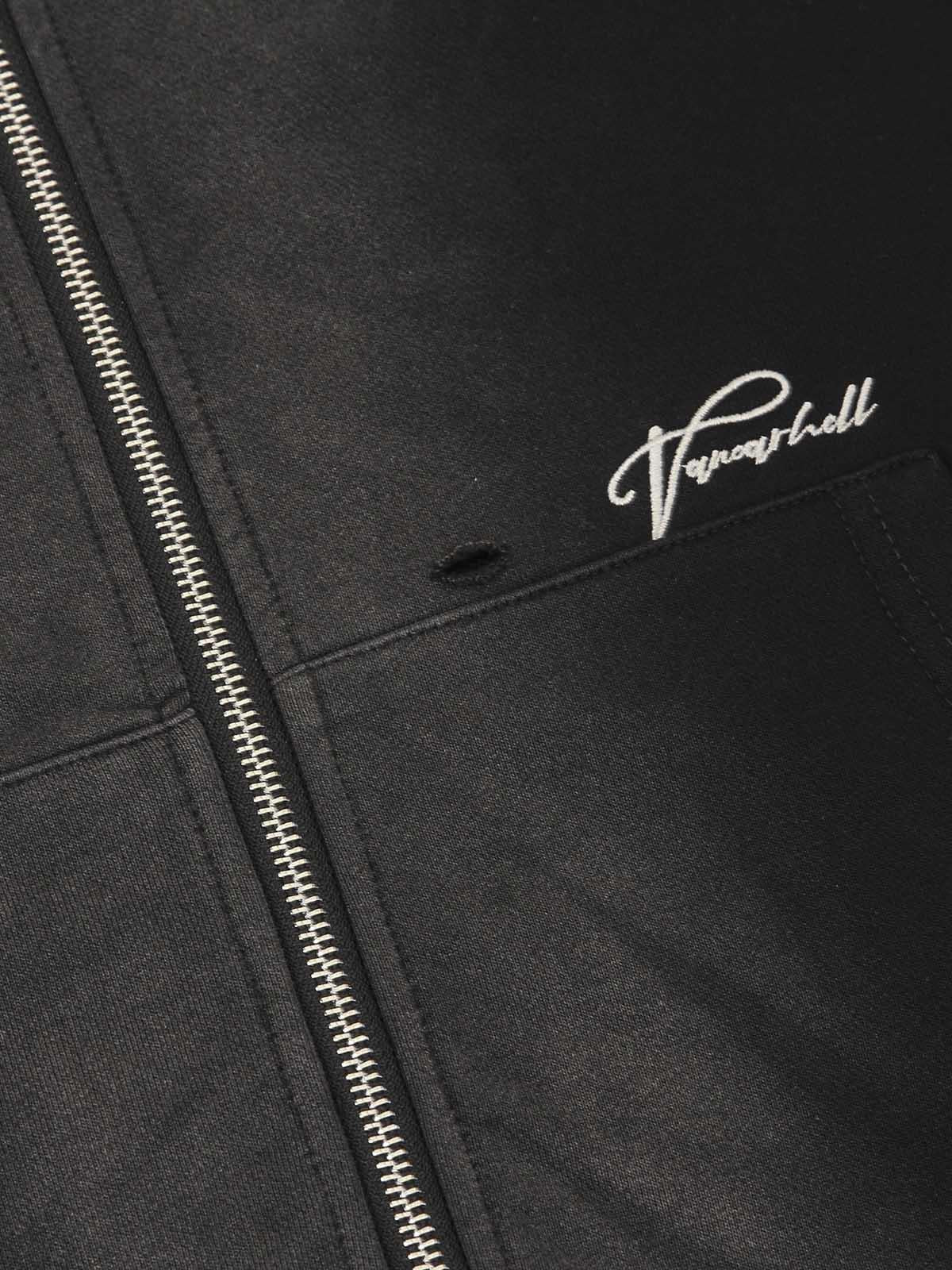 Concert Outfit Washed Ripped Zip Up Hoodie Concert Outfit Washed Ripped Zip Up Hoodie