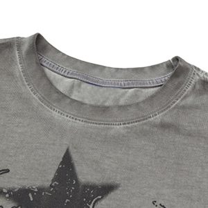 Concert Outfit Washed Star Print Vest