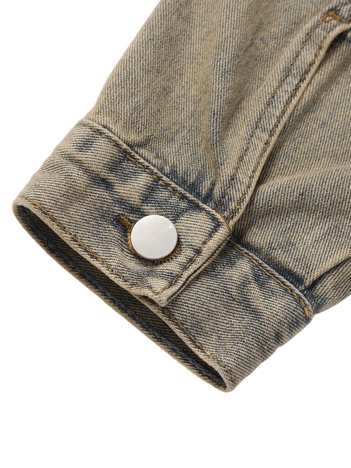 Concert Outfit Washed Vintage Letter Print Denim Jacket Concert Outfit Washed Vintage Letter Print Denim Jacket