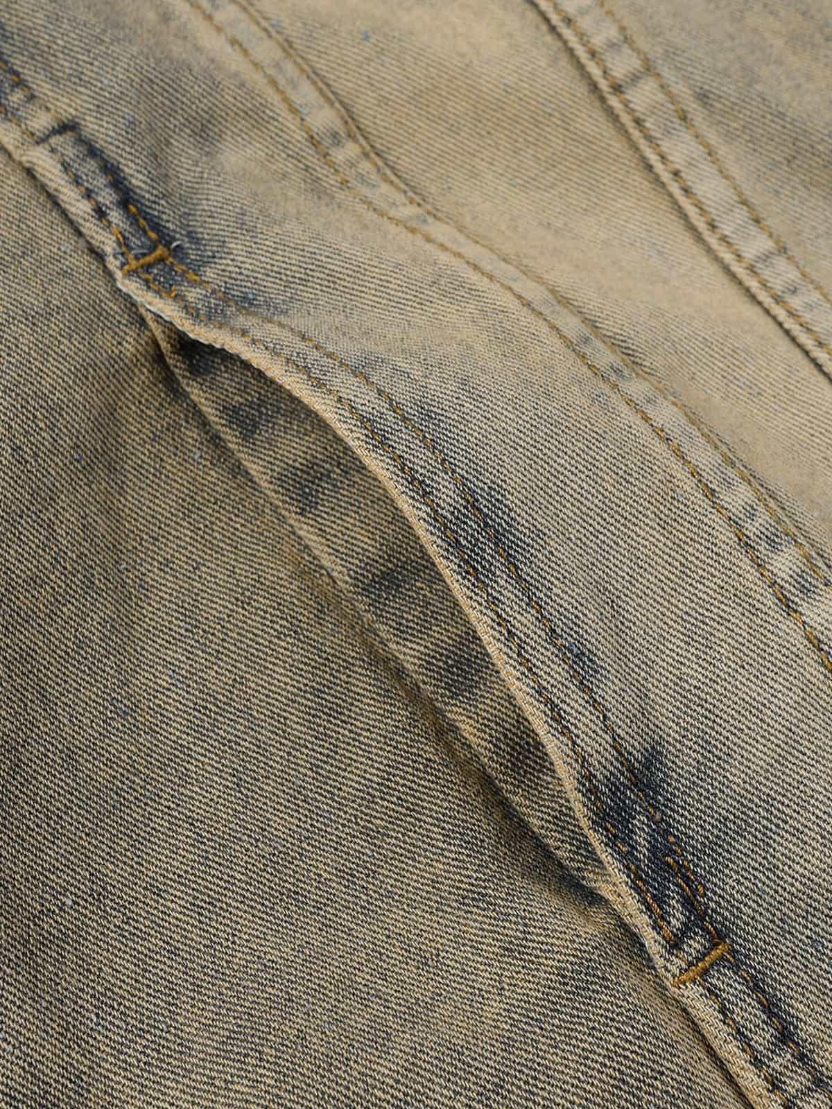 Concert Outfit Washed Vintage Letter Print Denim Jacket Concert Outfit Washed Vintage Letter Print Denim Jacket