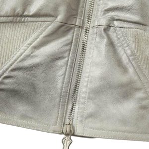 Concert Outfit Wasteland Dirty Dyed Leather Bomber Jacket