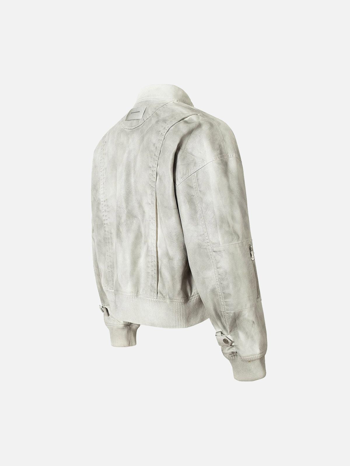 Concert Outfit Wasteland Dirty Dyed Leather Bomber Jacket Concert Outfit Wasteland Dirty Dyed Leather Bomber Jacket