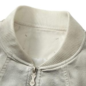 Concert Outfit Wasteland Dirty Dyed Leather Bomber Jacket