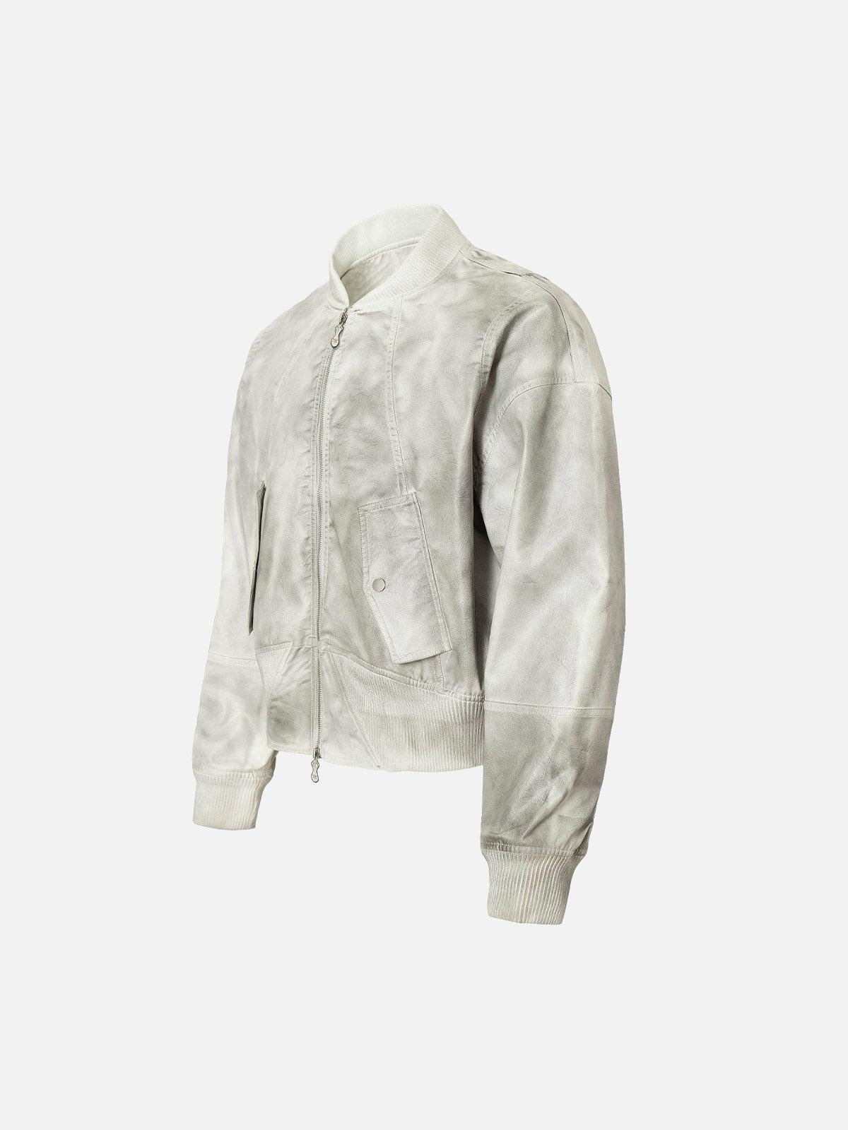 Concert Outfit Wasteland Dirty Dyed Leather Bomber Jacket Concert Outfit Wasteland Dirty Dyed Leather Bomber Jacket