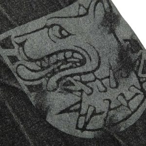 Concert Outfit Wasteland Embroidered Print Rivet Denim Jacket