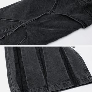 Concert Outfit Wasteland Punk Washed Wide Leg Jeans