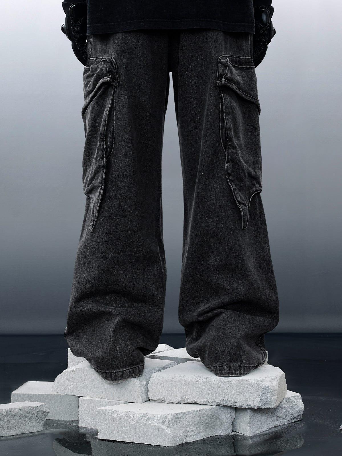 Concert Outfit Wasteland Punk Washed Wide Leg Jeans Concert Outfit Wasteland Punk Washed Wide Leg Jeans