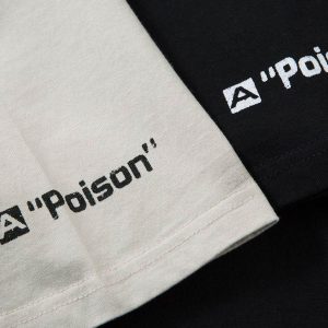 Concert Outfit Wasteland Style Heavy Dirty Dyed Print T-Shirt