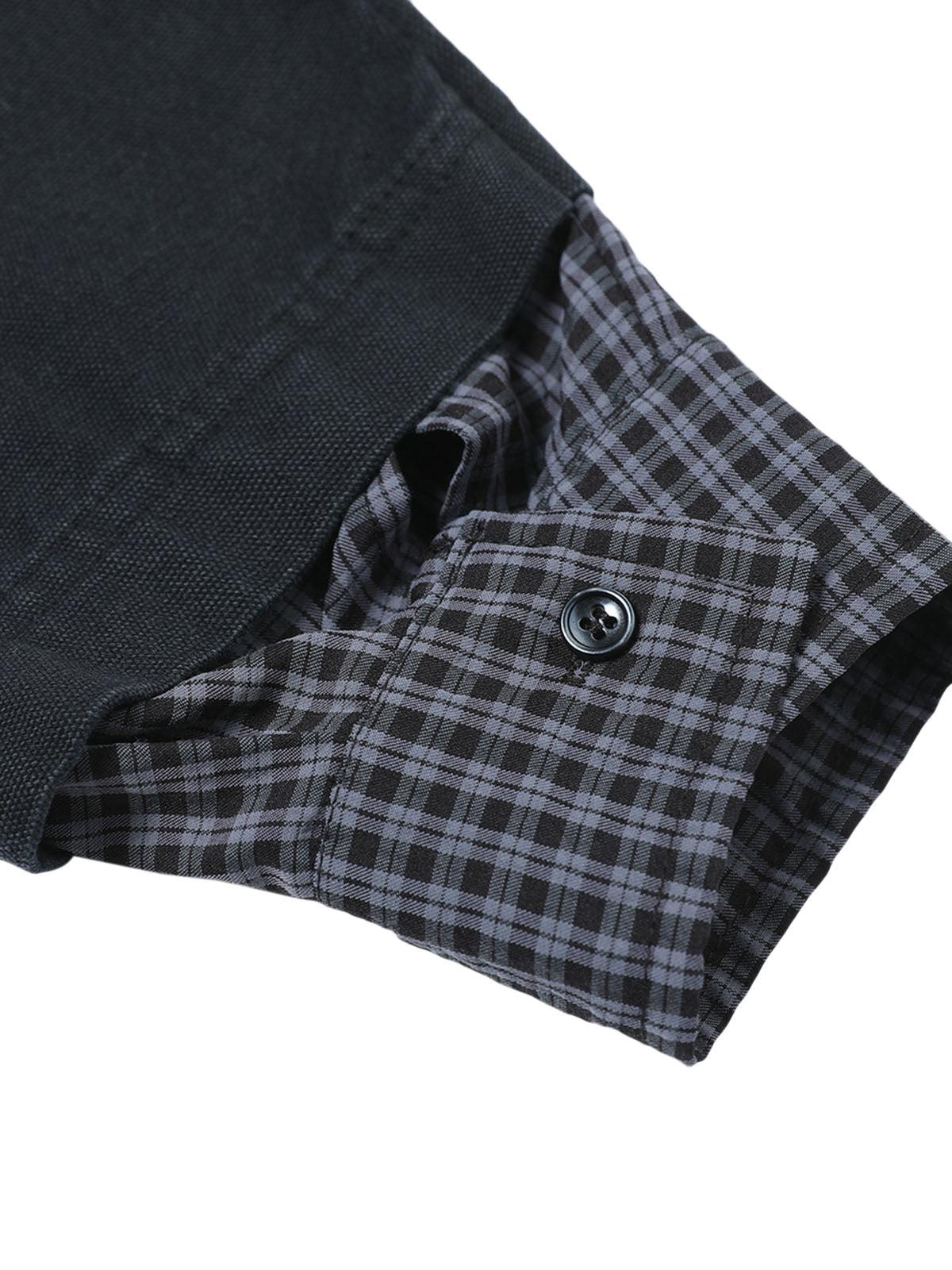 Concert Outfit Wasteland Style Retro Washed Faux Two-Piece Shirt Concert Outfit Wasteland Style Retro Washed Faux Two-Piece Shirt