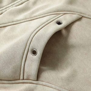 Concert Outfit Wasteland Style Washed Zipper Up Sweatshirt