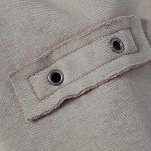 Concert Outfit Wasteland Style Washed Zipper Up Sweatshirt