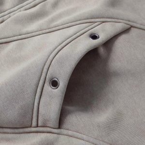 Concert Outfit Wasteland Style Washed Zipper Up Sweatshirt