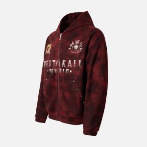 Concert Outfit Wasteland Tie-Dye Zipper Jacket