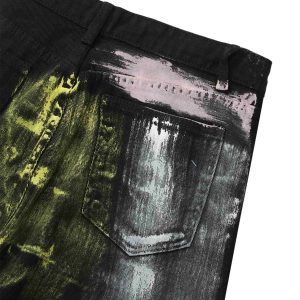 Concert Outfit Watercolor Print Jeans