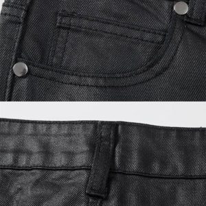 Concert Outfit Waxed Slim Pants