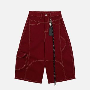 Concert Outfit Welt-Embellished Cargo Jorts