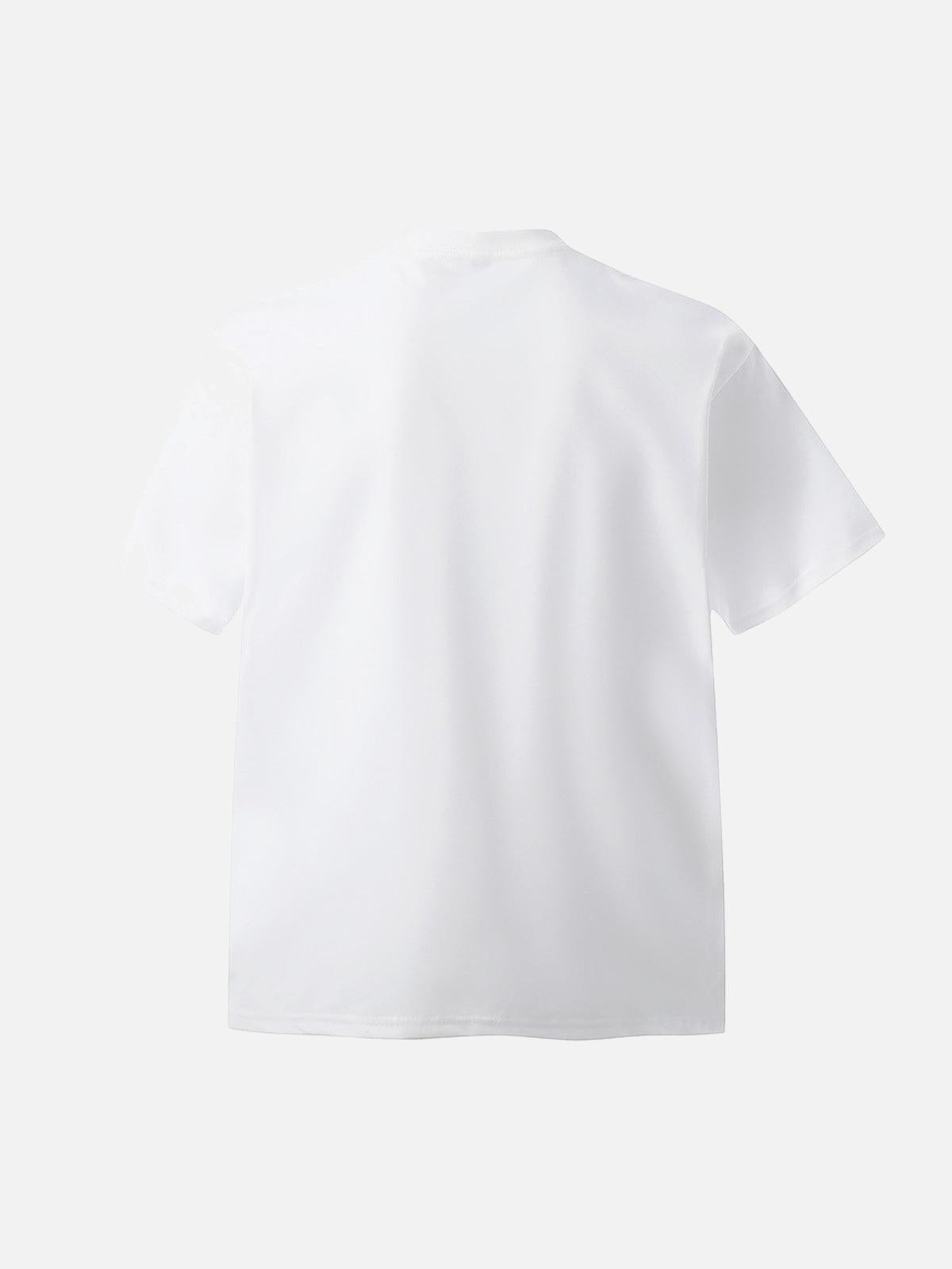 Concert Outfit White Tiger Print T-Shirt Concert Outfit White Tiger Print T-Shirt