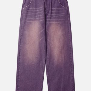 Concert Outfit Wide-Leg Washed Jeans