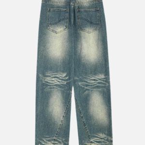 Concert Outfit Wrinkle Vintage Washed Jeans