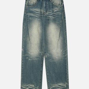 Concert Outfit Wrinkle Vintage Washed Jeans