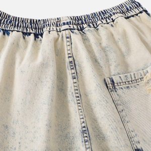 Concert Outfit Yellow Mud Washed Loose Jeans