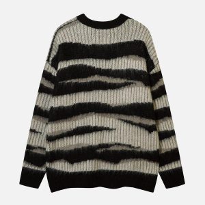 Concert Outfit Zebra Print Mohair Sweater
