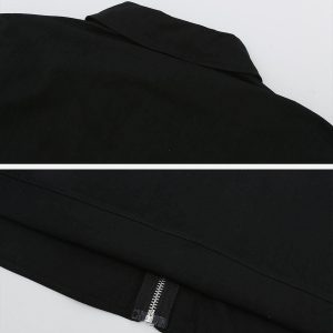 Concert Outfit Zip Patchwork Tee