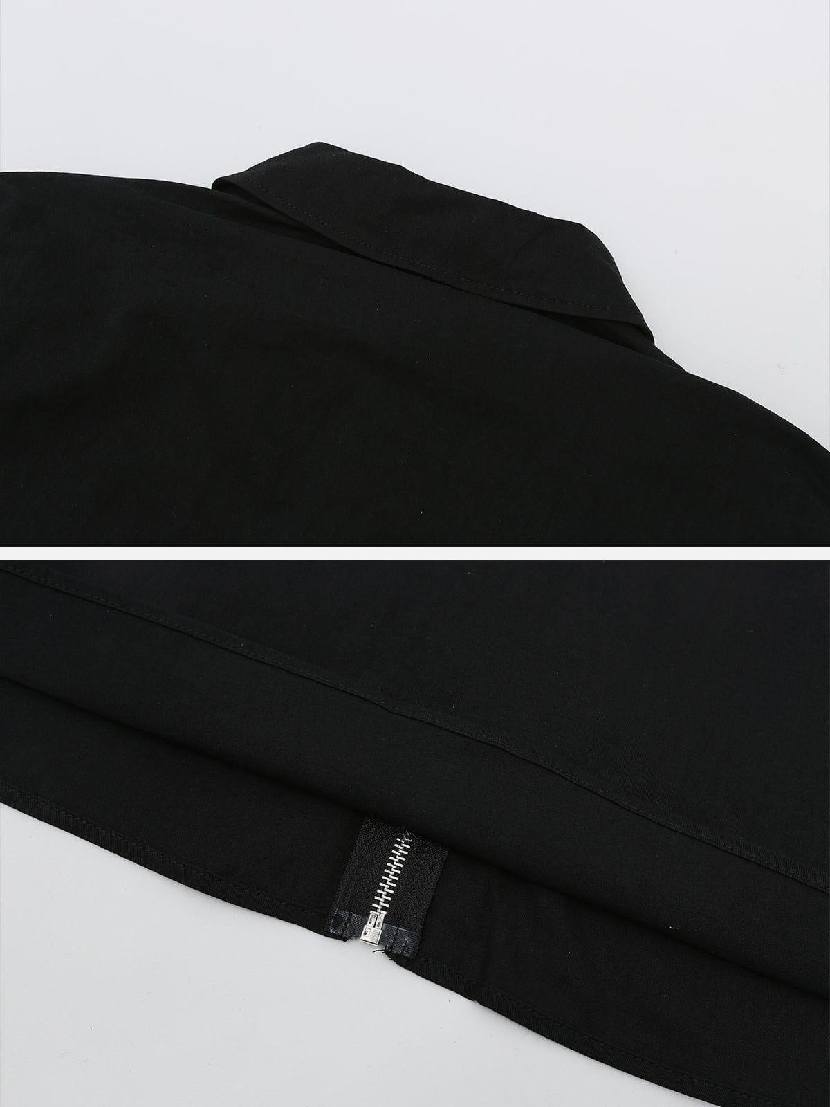 Concert Outfit Zip Patchwork Tee Concert Outfit Zip Patchwork Tee