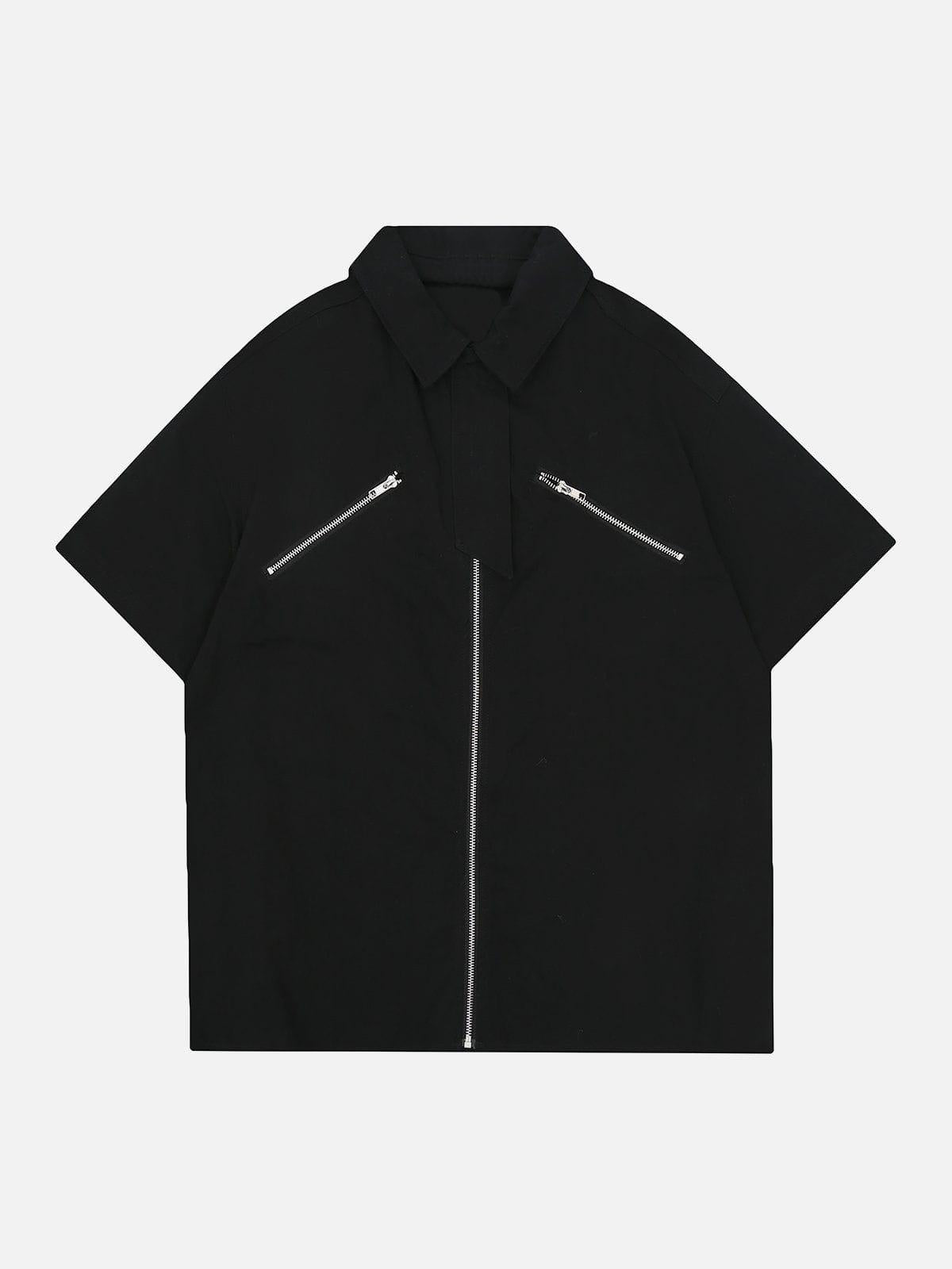 Concert Outfit Zip Patchwork Tee Concert Outfit Zip Patchwork Tee