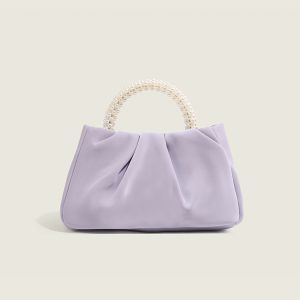 2024 Pearl Handbag - Casual Versatile Shoulder Bag with Matte Texture and Wrinkled Cloud Design, Trendy Crossbody Style