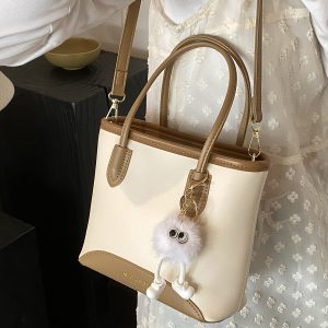 2025 Summer Versatile Water-Resistant Commuter Tote Bag - Fashionable Bucket Crossbody Bag for Women