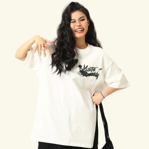 American Retro Blurry Letter Short Sleeve T-Shirt for Men and Women - Heavyweight Pure Cotton Summer Couple Tee