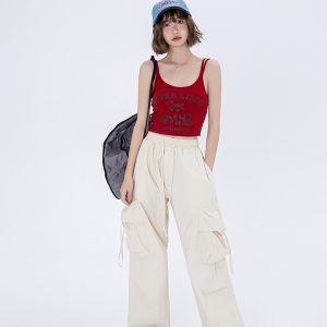 American-Style Printed Camisole for Women - Summer 2023 Niche Design, Trendy Short Spicy Girl Top