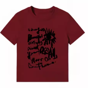 American Style Slim-Fit Short T-Shirt for Women - Summer Graffiti Print, Stretchy, Flattering Shoulder Top