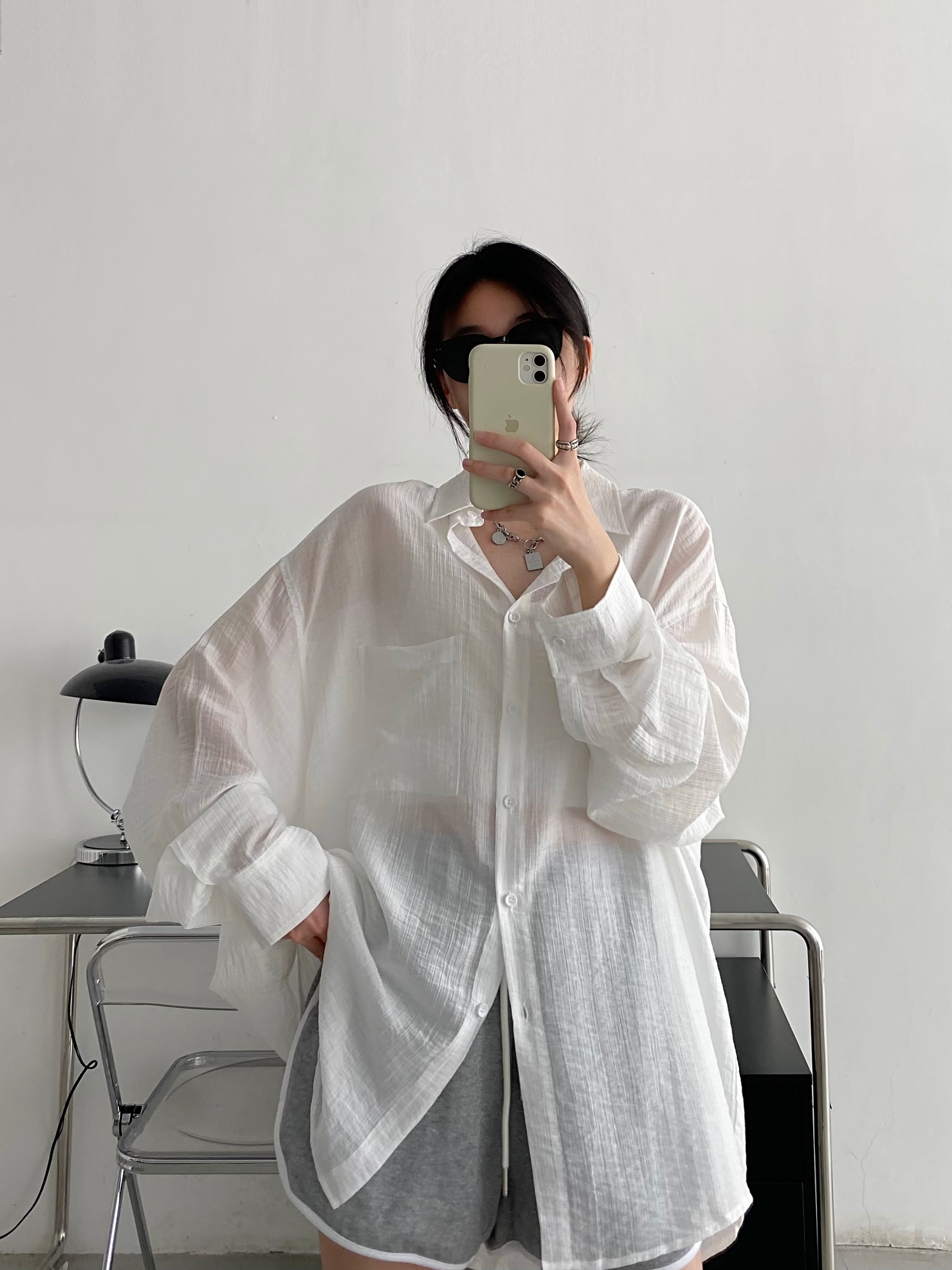 Black Long Sleeve Sun Protection Shirt for Women - Thin Loose Korean Style Tencel Jacket Top - Spring Summer Casual Fashion