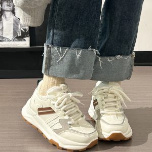 Breathable Summer Mesh Dad Shoes for Women - Soft-Soled Casual Sports Sneakers, Versatile Little White Shoes