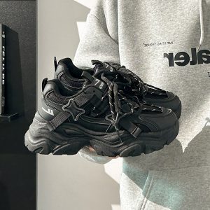 Breathable Thick-Soled Dad Shoes for Women, Original Mesh Design, Stylish Niche Sports Footwear, Summer 2025 Trend