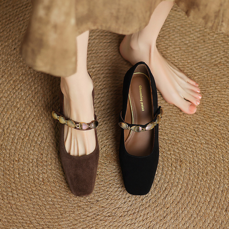 Chic French Style Mary Jane Loafers for Women - Versatile Shallow Mouth Italian-Inspired Single Shoes