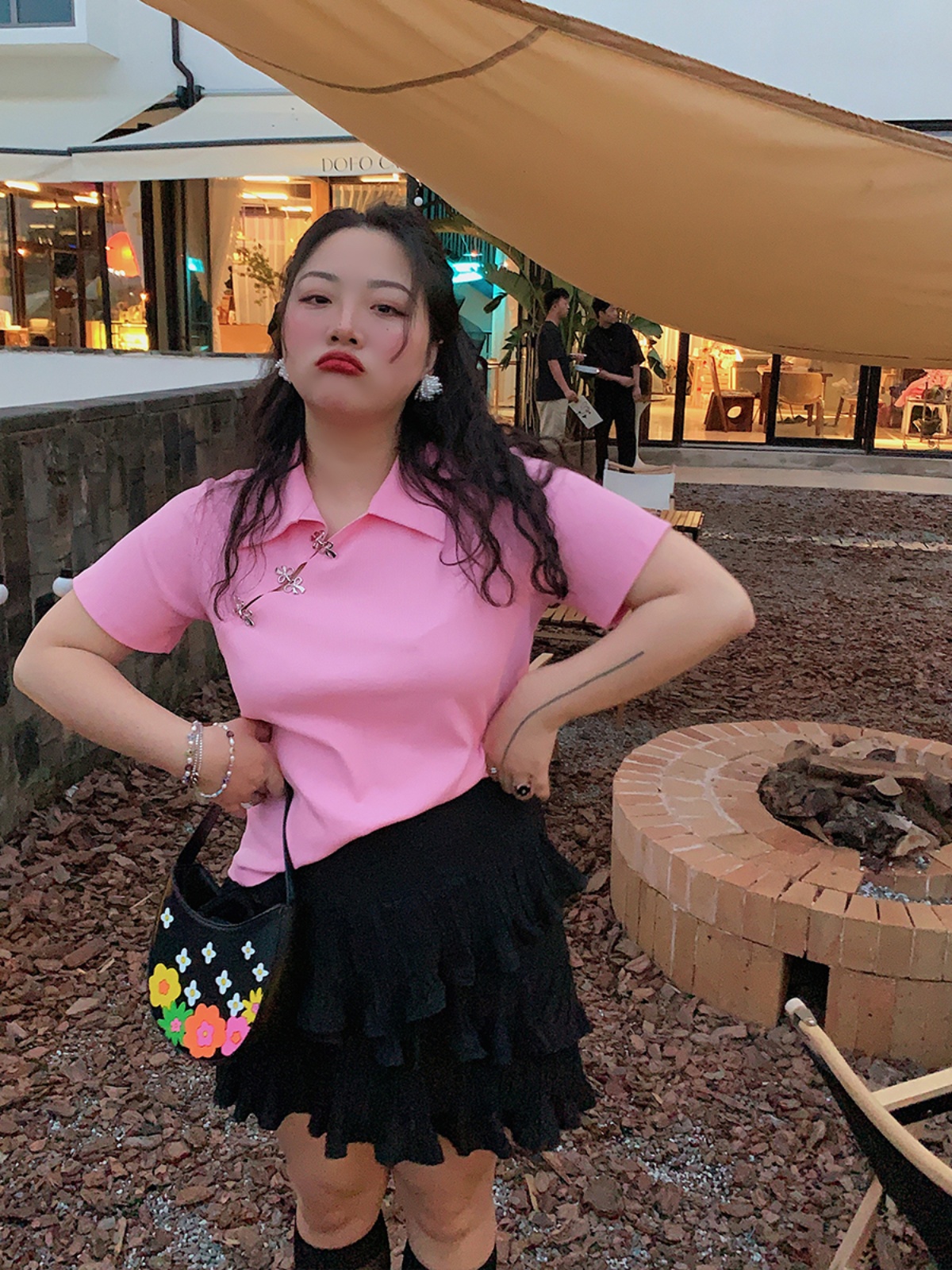 Chinese-Style Retro Short Sleeve T-Shirt for Women, Plus Size Polo Top, Spring Summer National Design, Vintage Aesthetic