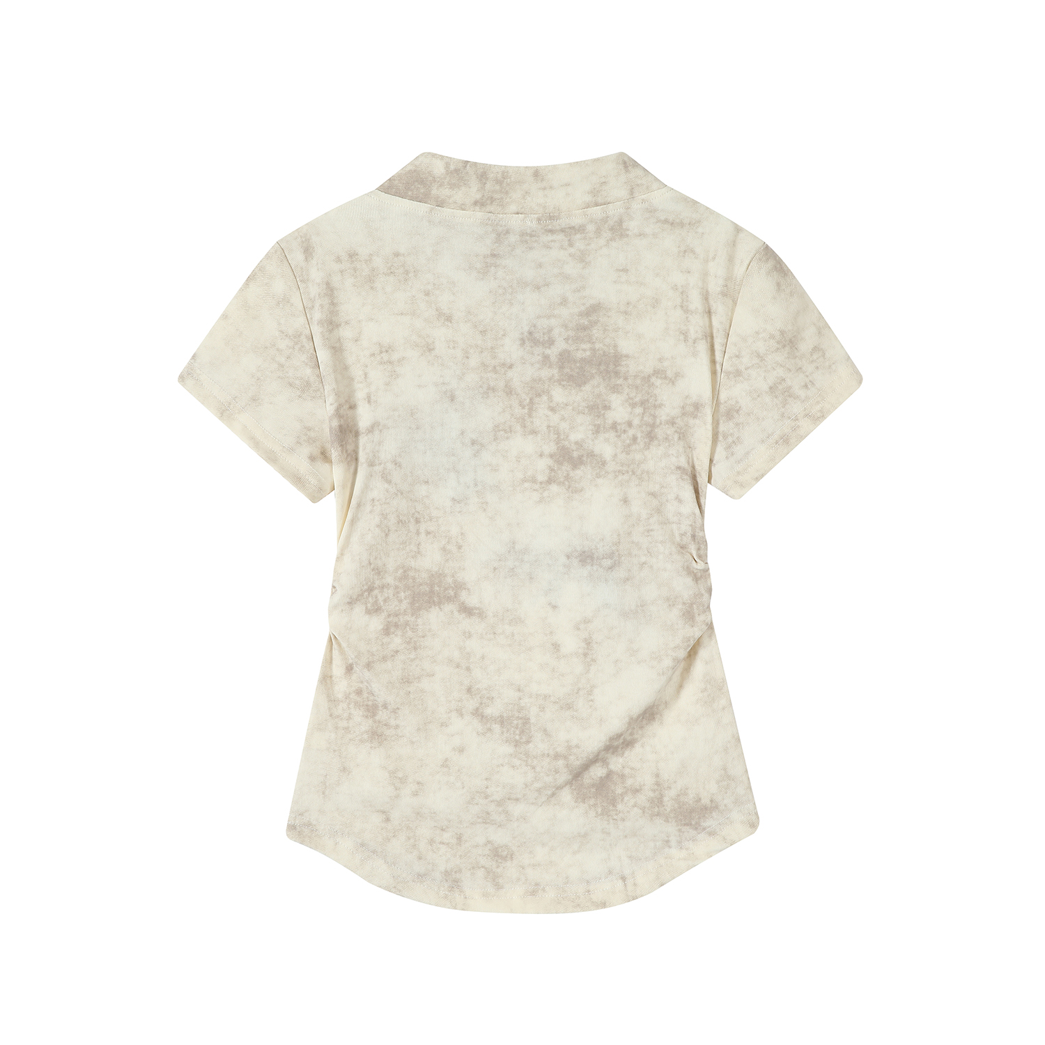 Chinese Style Tie-Dye Women's Short Sleeve T-Shirt with Frog Buttons - Unique Summer Top for Y2K and Korean Fashion