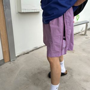 Colorful Striped Casual Zippered Shorts for Men and Women - American Style Summer Quick-Dry Breathable Nylon Five-Point Pants