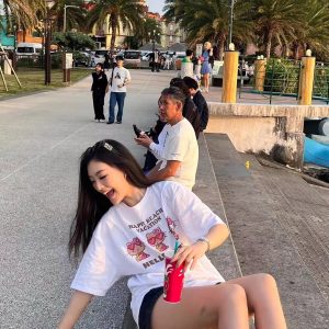 Cute Cartoon Kitty Print Summer Loose Short-Sleeve T-Shirt - Korean Style Casual Cotton Top for Comfort and Versatility