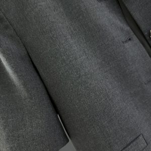 Gray Textured Lightweight Suit Jacket for Women - Slimming Summer Style, Mature Streetwear, 2025 Fashion Trend